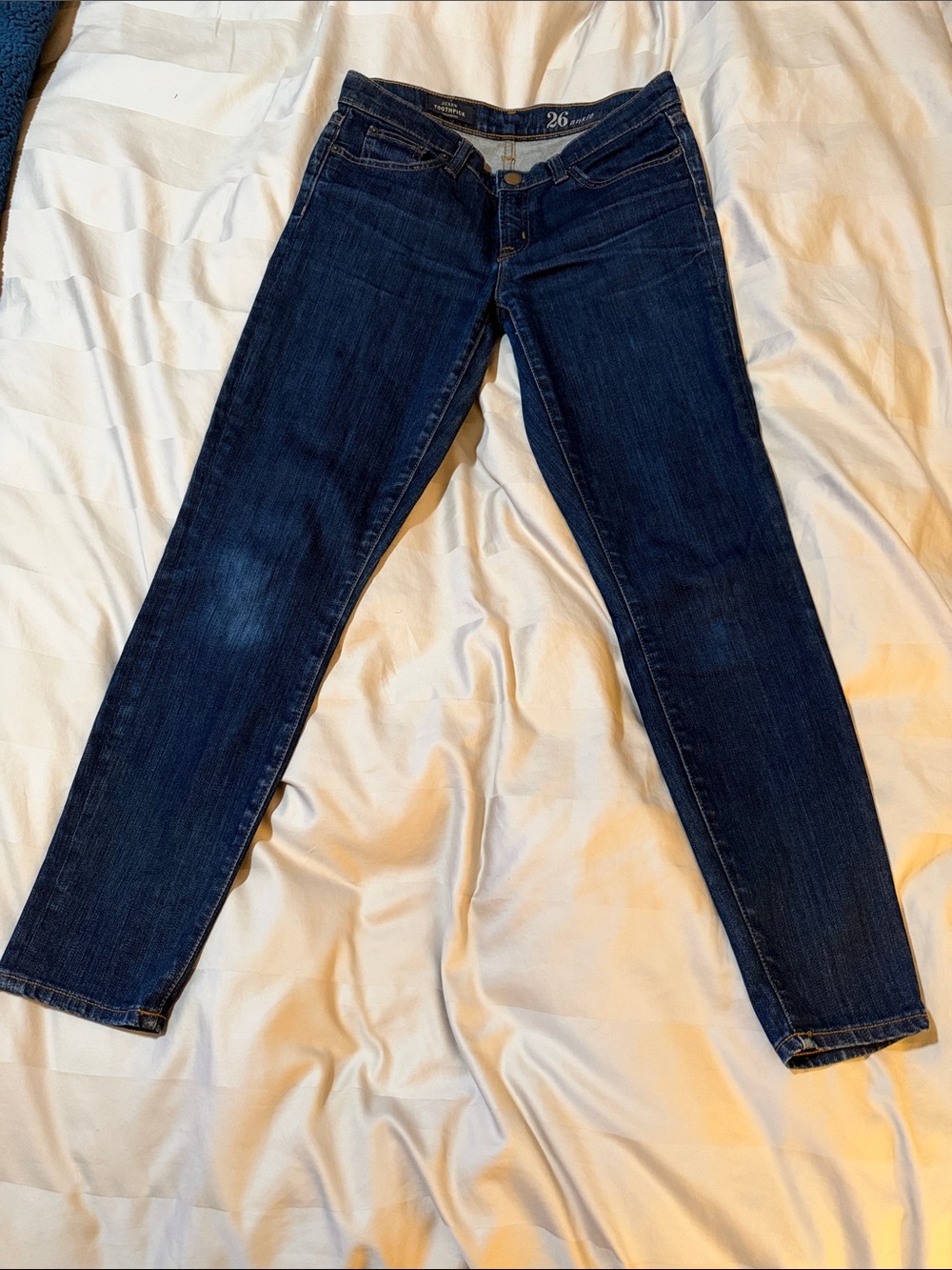 Women's J. Crew “Toothpick” Dark Blue Skinny Jeans- 26